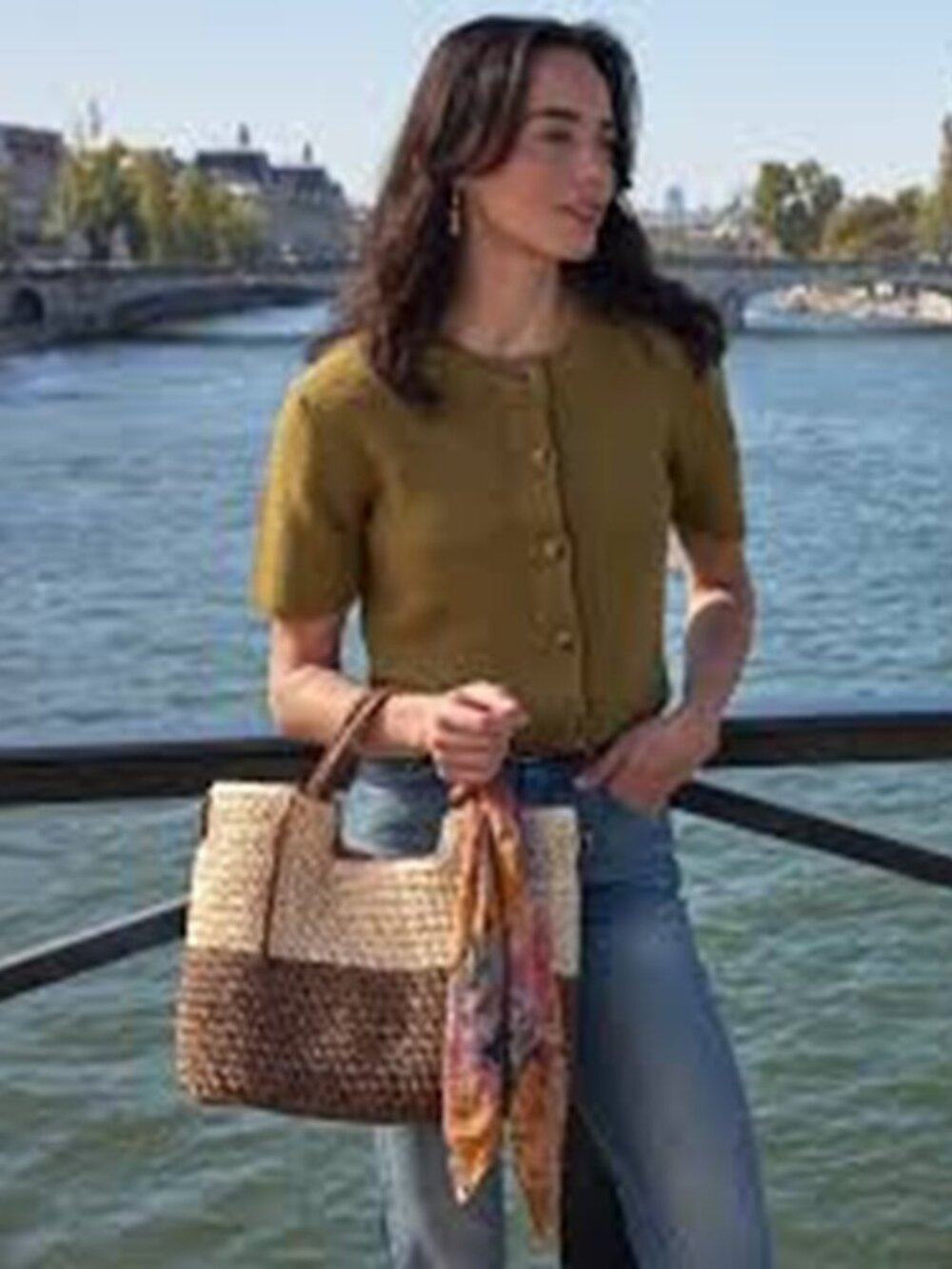 NWT Patricia Nash Gabriella Raffia Tote with Scarf Bag